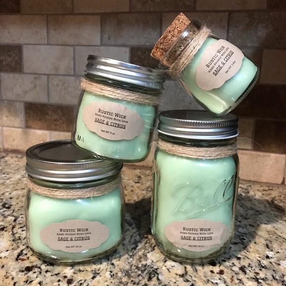 One (1) Sage & Citrus Scented Candle - Picture 3 of 4